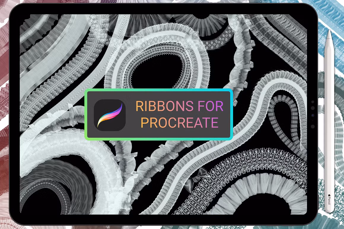 20 Ribbons brushes Procreate