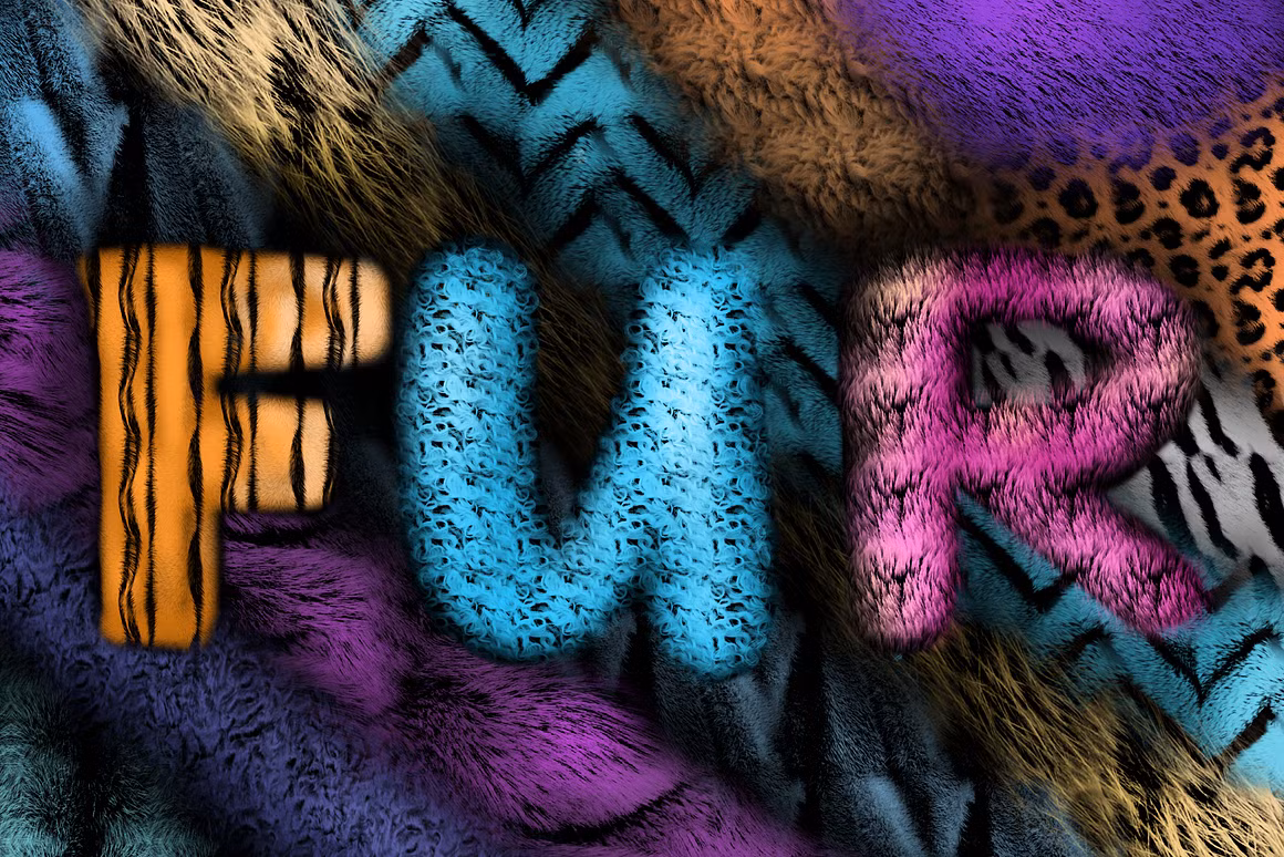 55 FUR TEXTURE Brushes for PROCREATE
