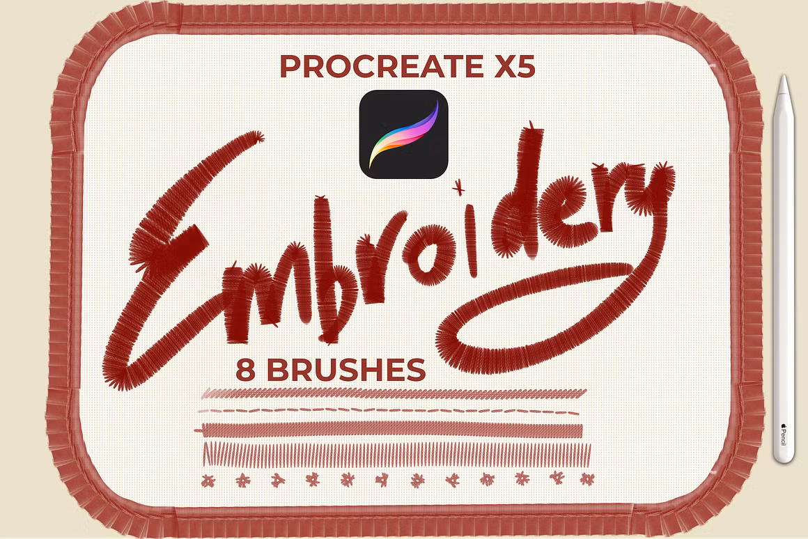 Embroidery for PROCREATE X5