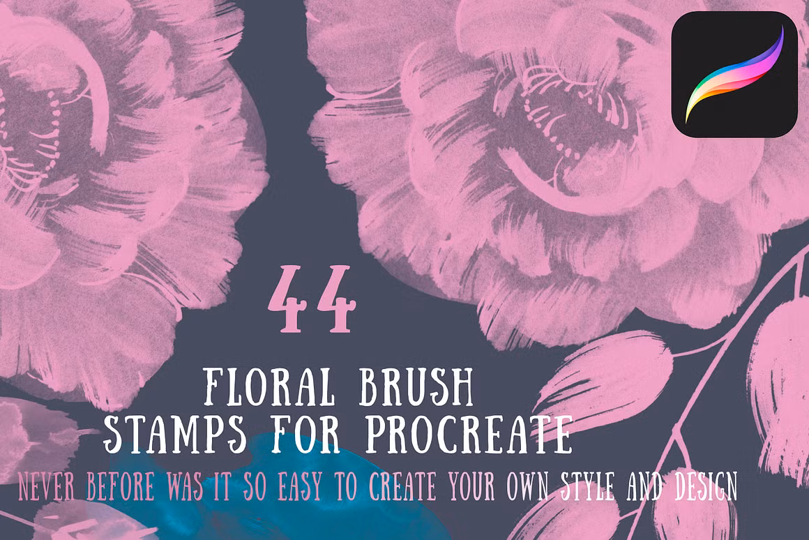 Floral Brush stamps for Procreate