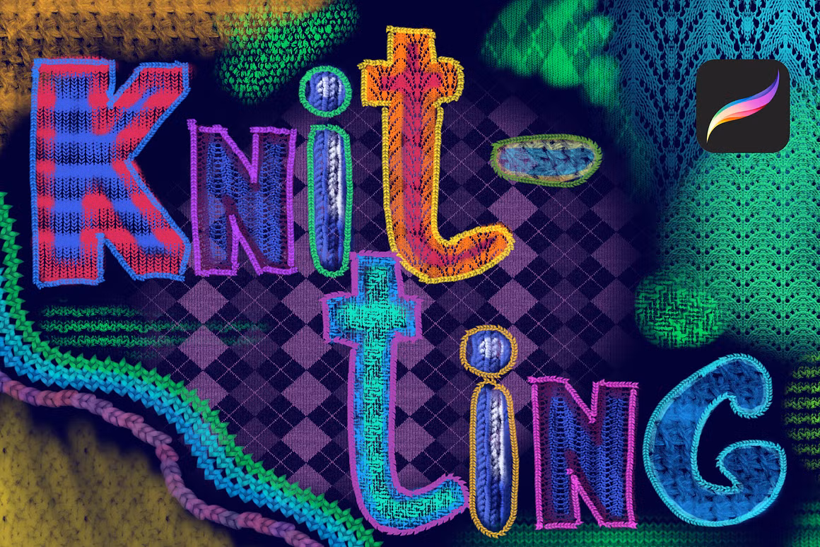KNITTING brushes for PROCREATE