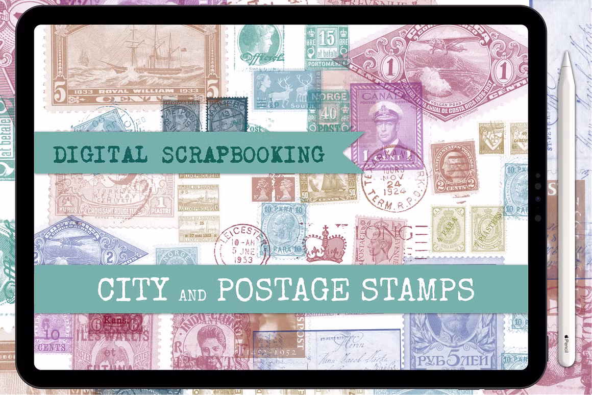 Postage stamps Procreate