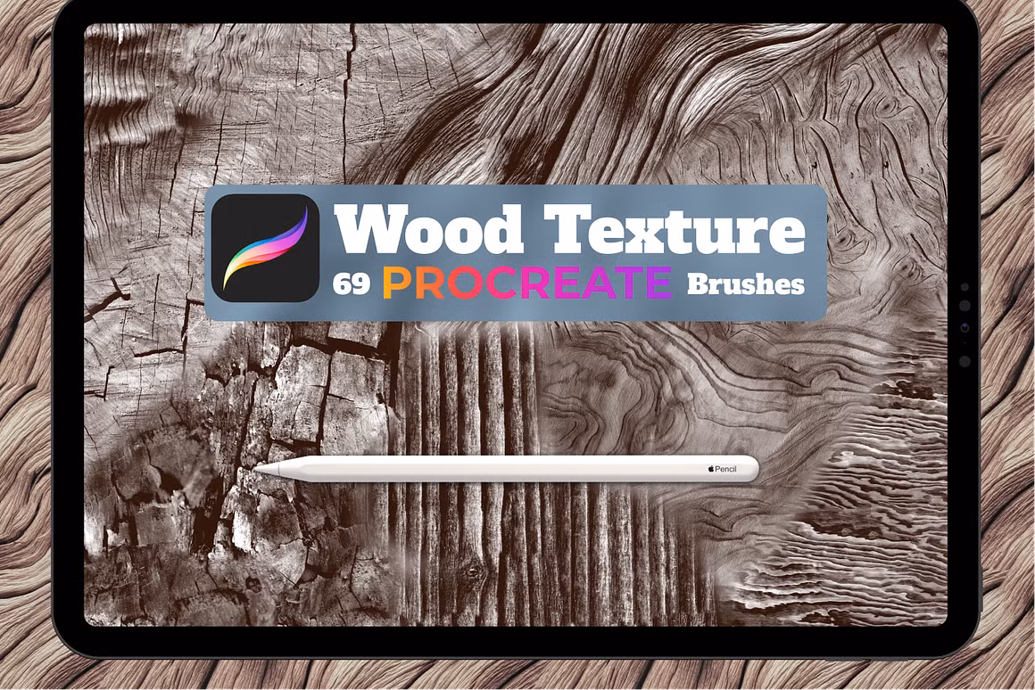 Wood texture for PROCREATE